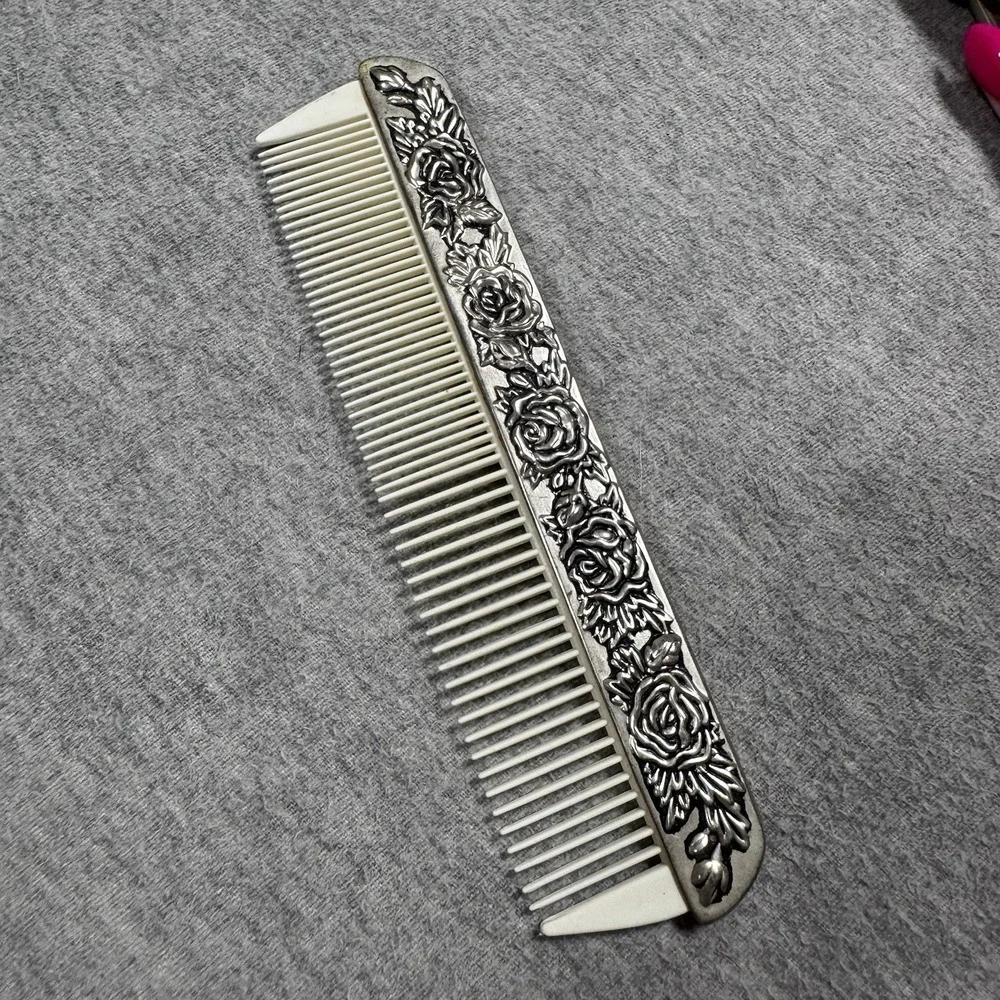 VTG 3 piece Dresser Vanity Set Silver Plated Mirror, Brush and Comb (heavy)